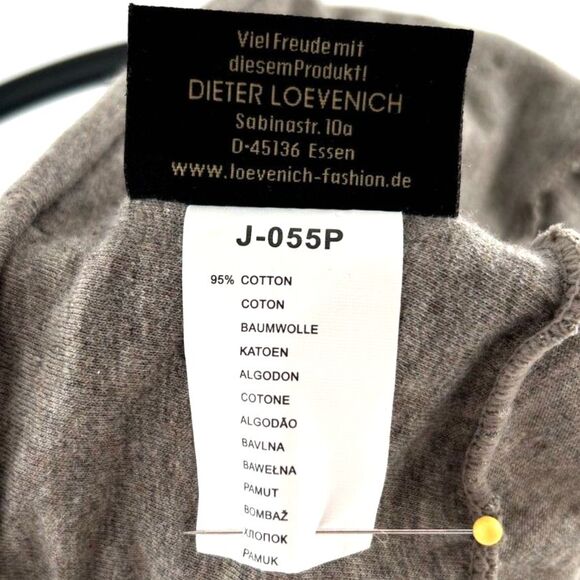 Dieter Loevenich Taupe Cotton Slouch Cap with Front Bill - Picture 5 of 9